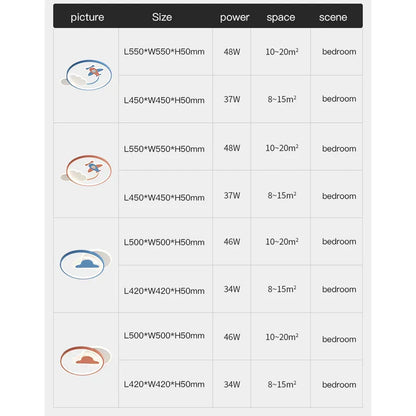 ثريا سقف LED لغرفة الأطفال من DecorBites™، مصباح معلق حديث لغرفة الدراسة