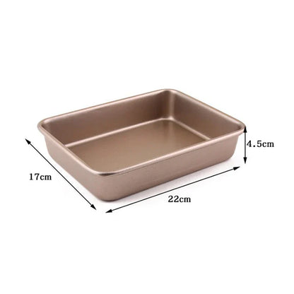 DecorBites™ Carbon Steel Cake Baking Tray Non-Stick Bread Mold Bakeware