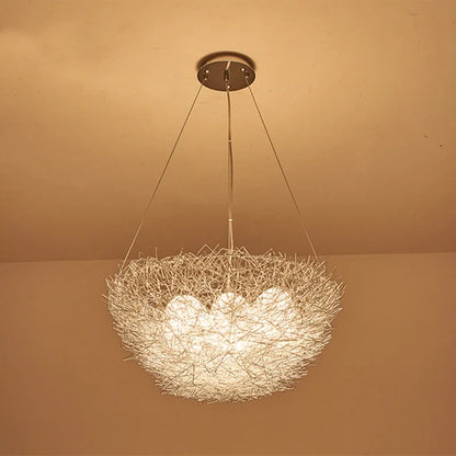 DecorBites™ Aluminum Wire Bird's Nest Pendant Lights for Bedroom Hallway and Restaurant