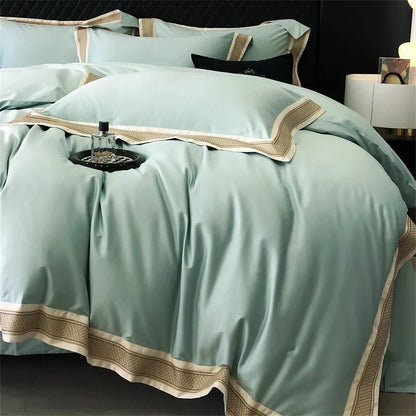 Decobites 1000TC Luxury Embroidery Bedding Set - Full/Queen/King 4Pcs