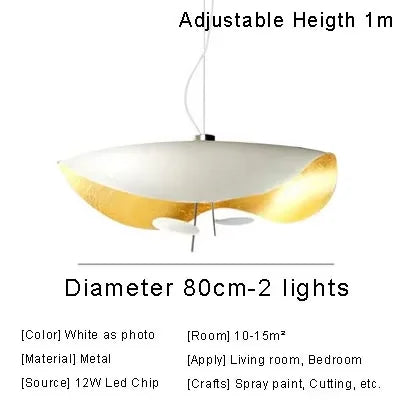 DecorBites™ Lederam Manta Pendant - Industrial Retro Style White/Black Ceiling Lamp