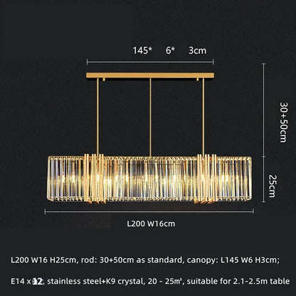 Lámpara de araña colgante de cristal LED DecorBites™ Luxe E14: Iluminación elegante para el comedor