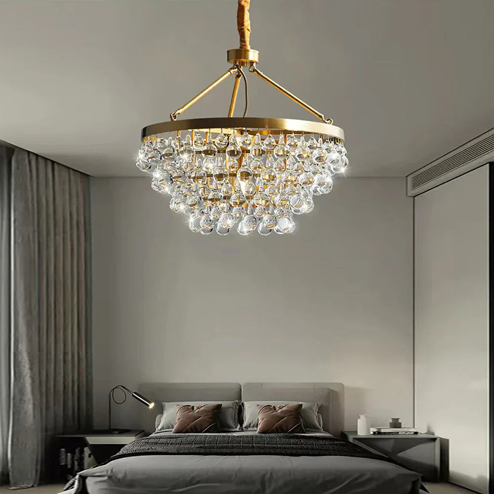 Lámpara de techo DecorBites™ con cuentas de cristal negro: un clásico moderno para la sala de estar y el comedor.