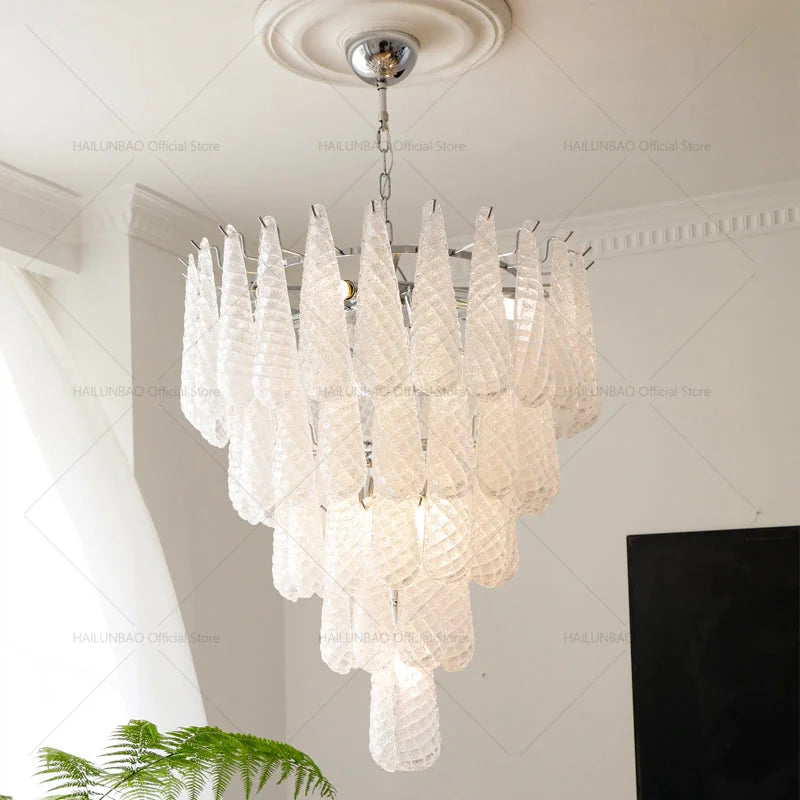 DecorBites™ Crystal Glass Chandelier for Living, Dining & Bedroom - Elegant Medieval Art