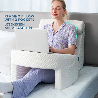 Decobites Soft Reading Pillow - Perfect for Gaming, Working, and Relaxing on Floor Sofa