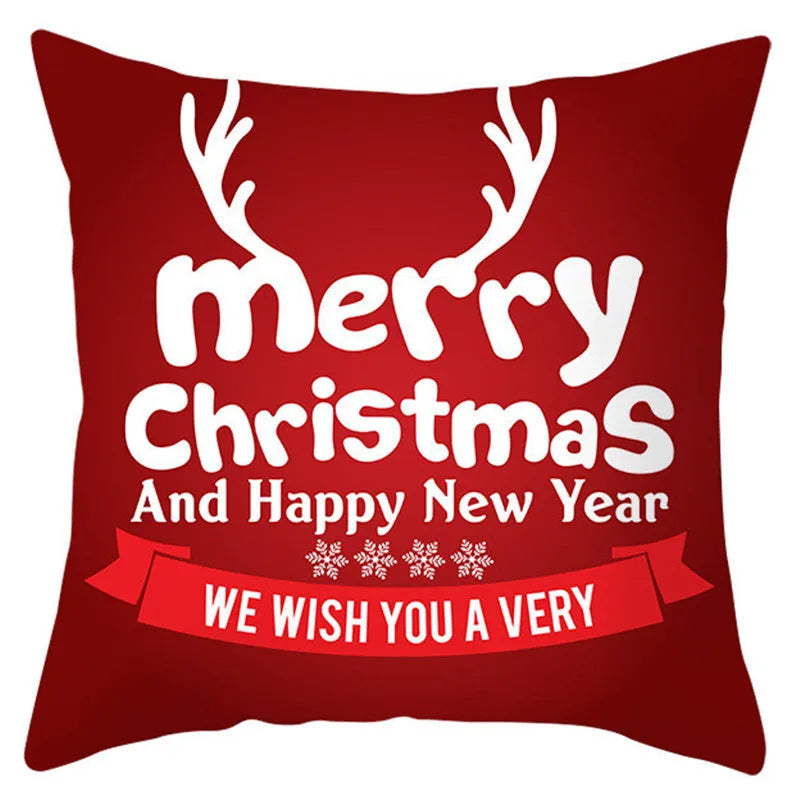 DecorBites™ Christmas Santa Claus Snowflake Pillow Cover 18x18inch