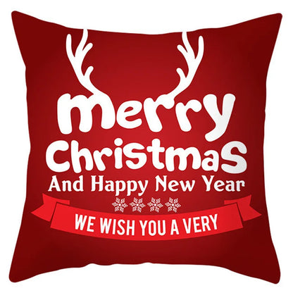 DecorBites™ Christmas Santa Claus Snowflake Pillow Cover 18x18inch
