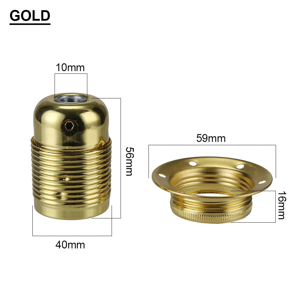 DecorBites™ Industrial Metal Lamp Base Holder E26 E27 Light Sockets for Pendant Shade