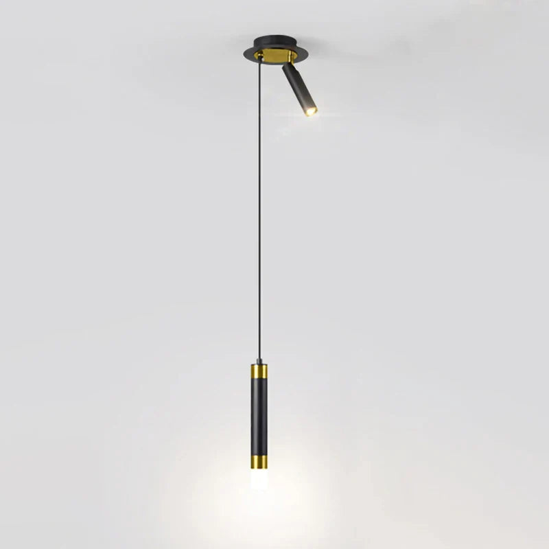 Modern Aluminum LED Pendant Light With Dual Spotlights