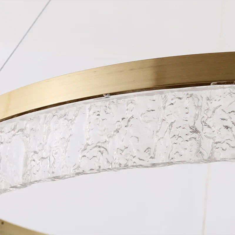 DecorBites™ Crystal Chandelier Circular Pendant Light for Modern French Style Dining-Table Decor