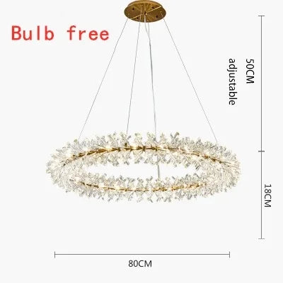 DecorBites™ Crystal Flower Chandelier: Luxury LED Ceiling Light for Home Decor, Living Room, Bedroom
