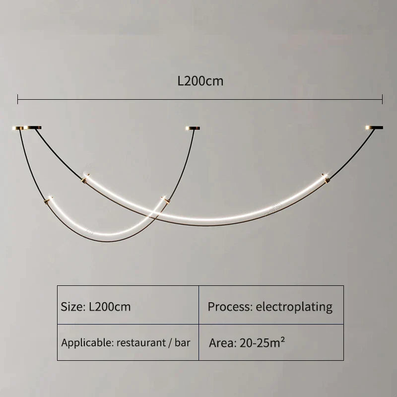 DecorBites™ Designer Arc Line Restaurant Lighting Chandelier