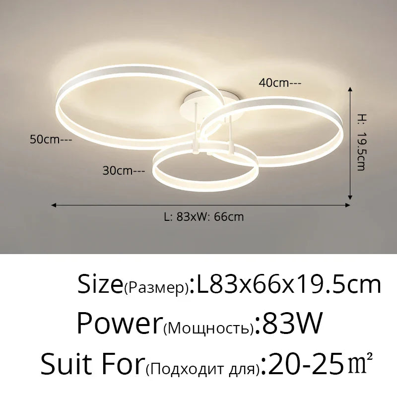 DecorBites™ LED Acrylic Chandeliers Up/Down Lights Lusters for Living Room Bedroom Home Decor