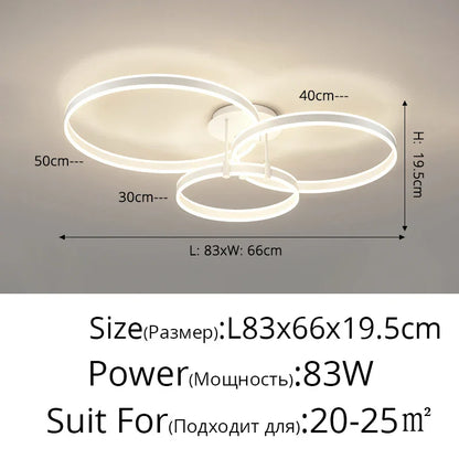 DecorBites™ LED Acrylic Chandeliers Up/Down Lights Lusters for Living Room Bedroom Home Decor