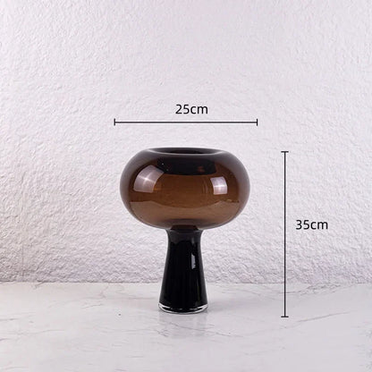 DecorBites™ Jarrón de vidrio geométrico en disco para arreglos florales, terrario, accesorio de decoración para el hogar