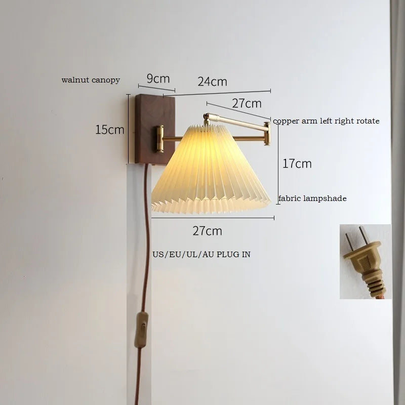 DecorBites™ LED Pull Chain Wall Lamp - Modern Nordic Sconce for Bedroom & Living Room