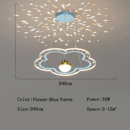 DecorBites™ LED Star Chandelier: Kids Room Lighting Fixture for Bedroom & Study Room