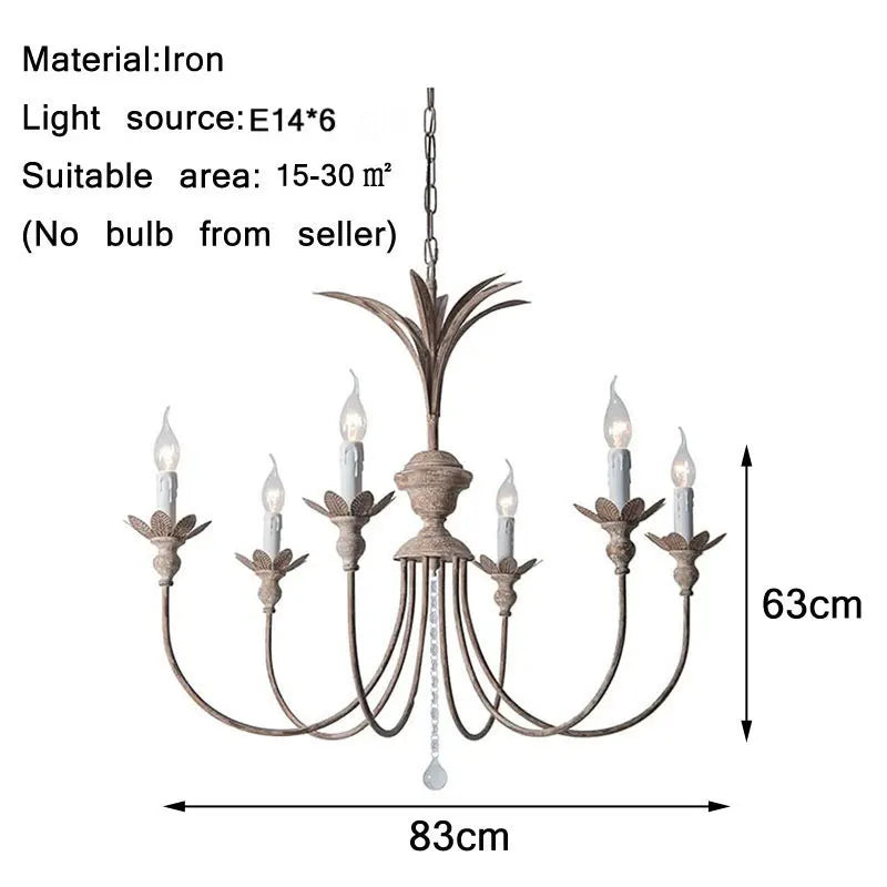 DecorBites™ American Retro Chandelier for Dining, Bedroom, Staircase, and Living Room