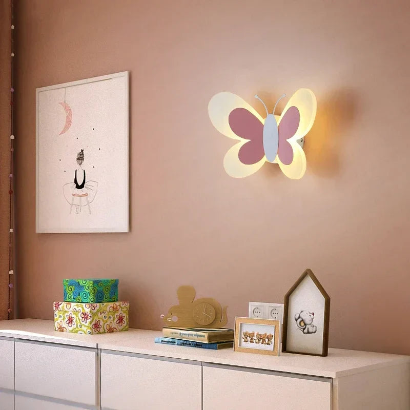 DecorBites™ Butterfly Girl Cartoon Children Room Lamp with Energy-Saving LED for Bedroom