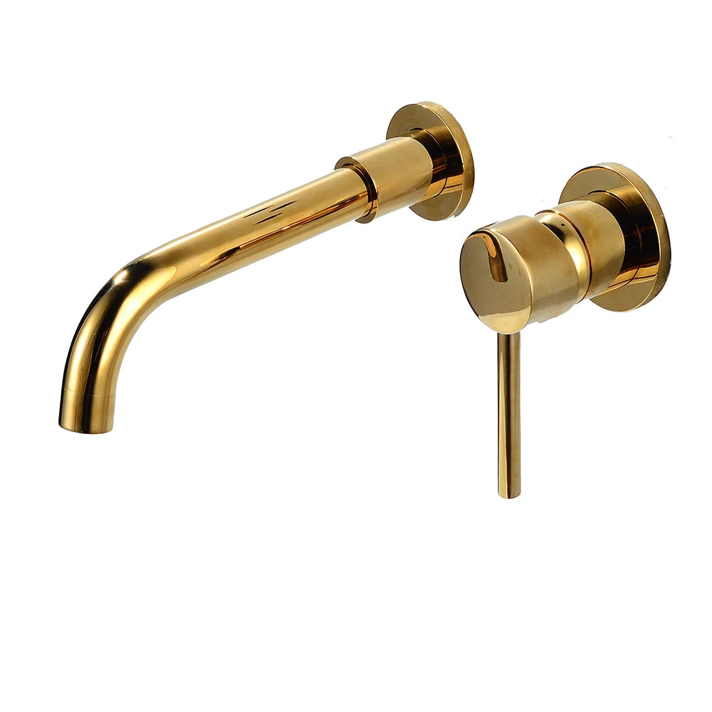 Brass Wall Mounted Bathroom Faucet