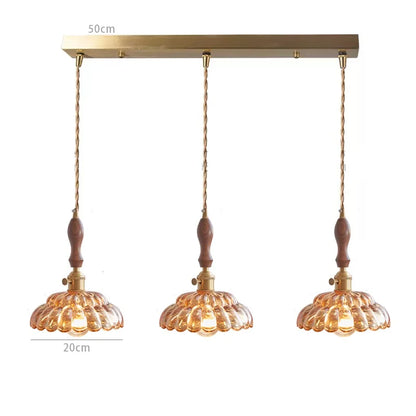 DecorBites™ Japanese Vintage Glass LED Pendant Lamp for Home Decor