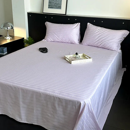 Juego de sábanas DecorBites™ Luxe de satén de algodón a rayas con 2 fundas de almohada