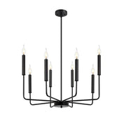 Black Eight-Light Chandelier