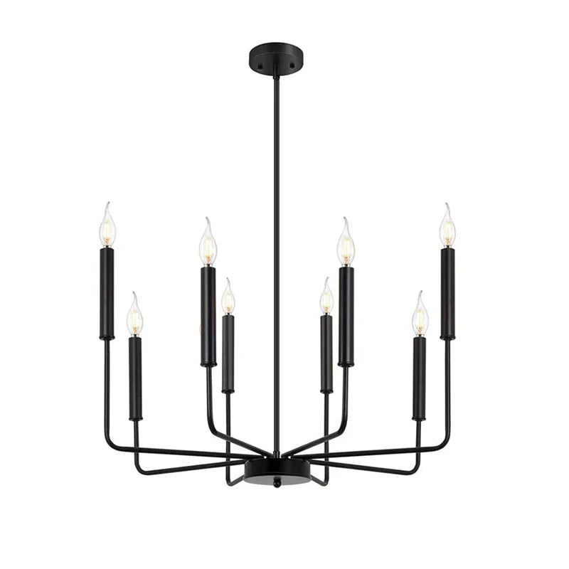 Black Eight-Light Chandelier