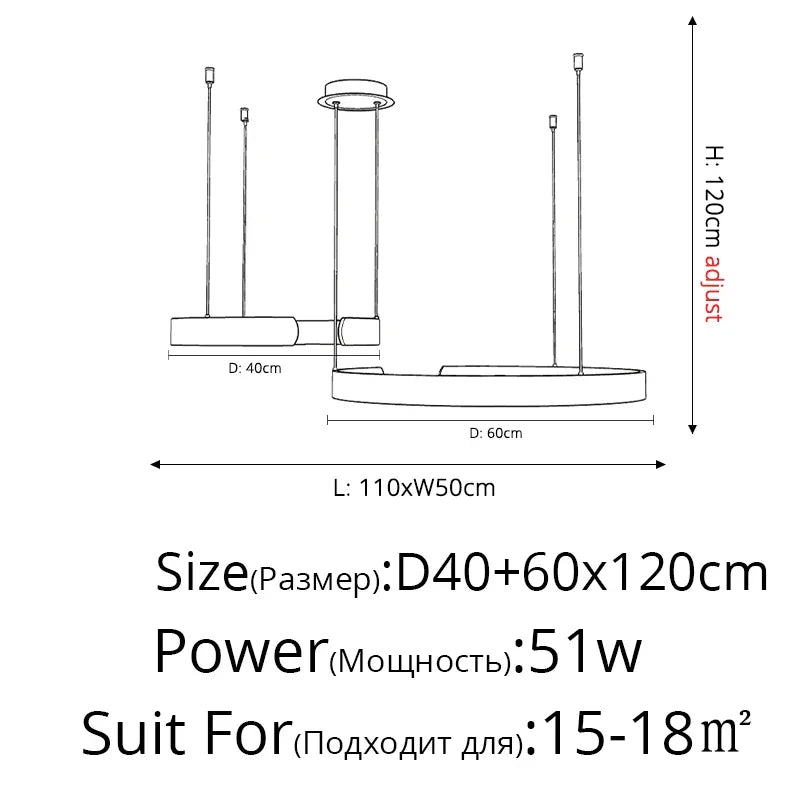 DecorBites™ LED Chandelier: Modern Indoor Lighting for Bedroom, Living Room, Study Hall