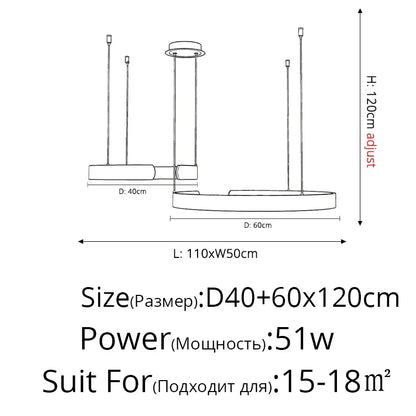 DecorBites™ LED Chandelier: Modern Indoor Lighting for Bedroom, Living Room, Study Hall