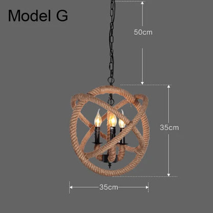 DecorBites™ Industrial Rustic Pendant Lights Indoor Lamp for Living Dining Room Home Décor