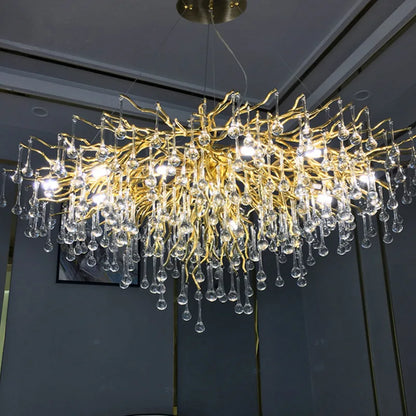 DecorBites™ Crystal Chandelier: Luxury Living Decor Lighting Fixture
