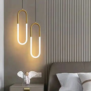 Lámpara colgante LED Gold Black de Decorbites™: Cabezal único/doble, lámpara colgante de línea larga