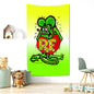 Decobites Rat Fink Fashion Tapestry Funny Meme Print Cloth Wall Decor for Home or Garage