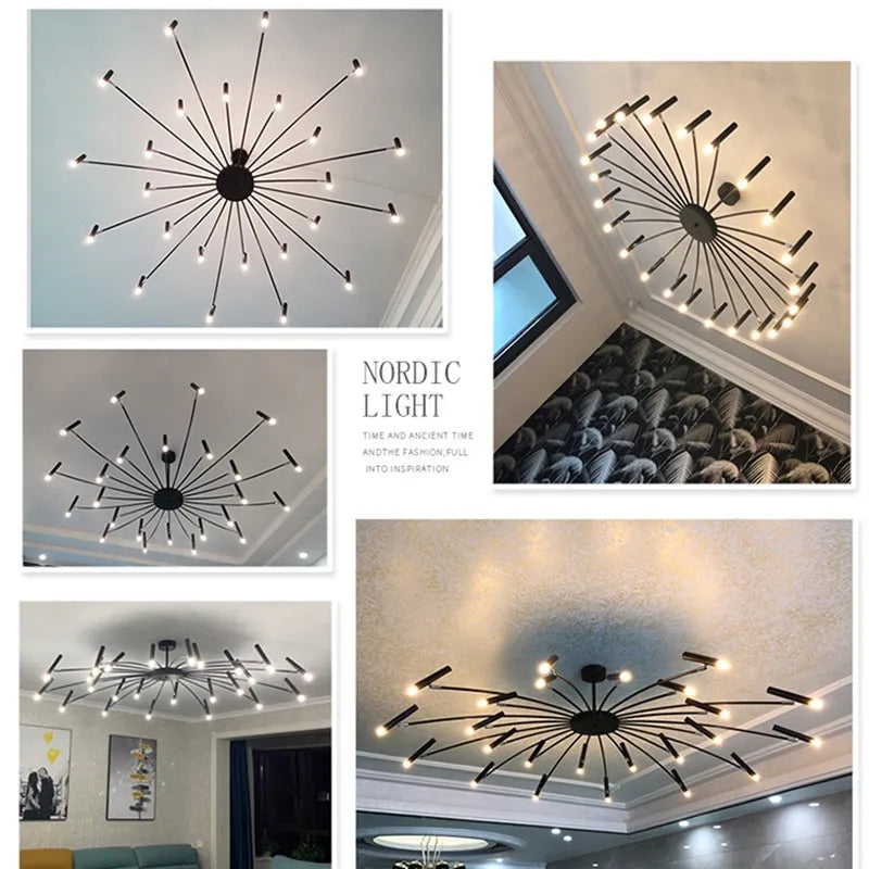 DecorBites™ LED Chandelier: Modern Nordic Design for Living Room, Bedroom, Office, Study - Home Décor Lighting