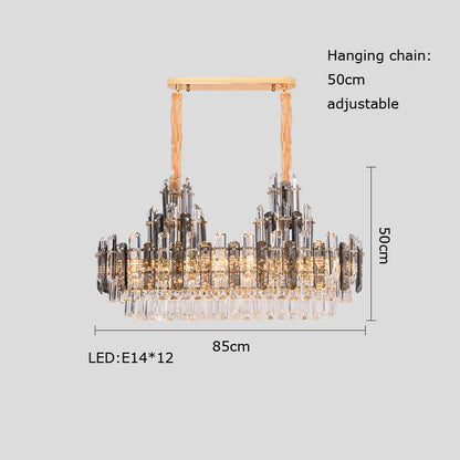 DecorBites™ Dimmable Crystal Chandelier Lighting for Living Room