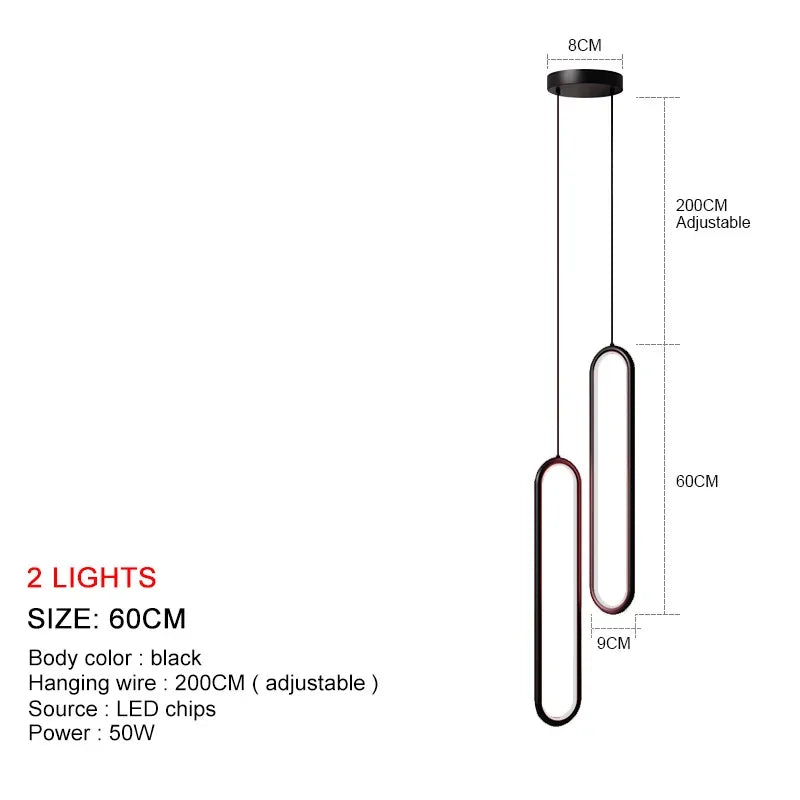 DecorBites™ LED Chandelier: Modern Living Room Dining Room Pendant Lights for Home Decor