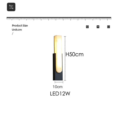 ديكوربايتس™ 19.6 بوصة مصباح حائط رخامي LED - إضاءة داخلية عصرية بجانب السرير لغرفة المعيشة
