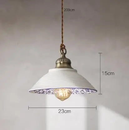 مصباح معلق زجاجي أزرق من DecorBites™ لغرفة النوم وغرفة الطعام وغرفة المعيشة