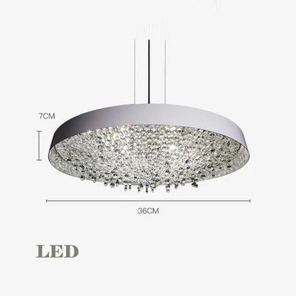 DecorBites™ Clear Crystal Pendant Light Chandelier for Living Room & Bedroom