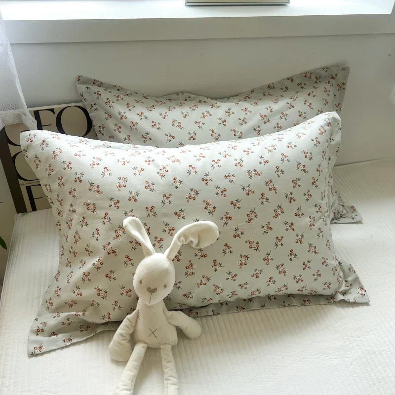 Funda de Almohada de Algodón Floral Coreano Decorbites™ 40x60cm, 48x74cm, 50x80cm, Cubierta para Cojín de Hogar