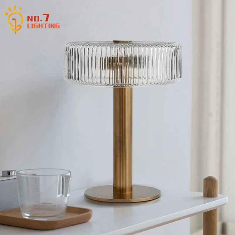 DecorBites™ Glass Table Lamp LED G4 Luxury Minimalist Modern Light Fixtures for Home Decor