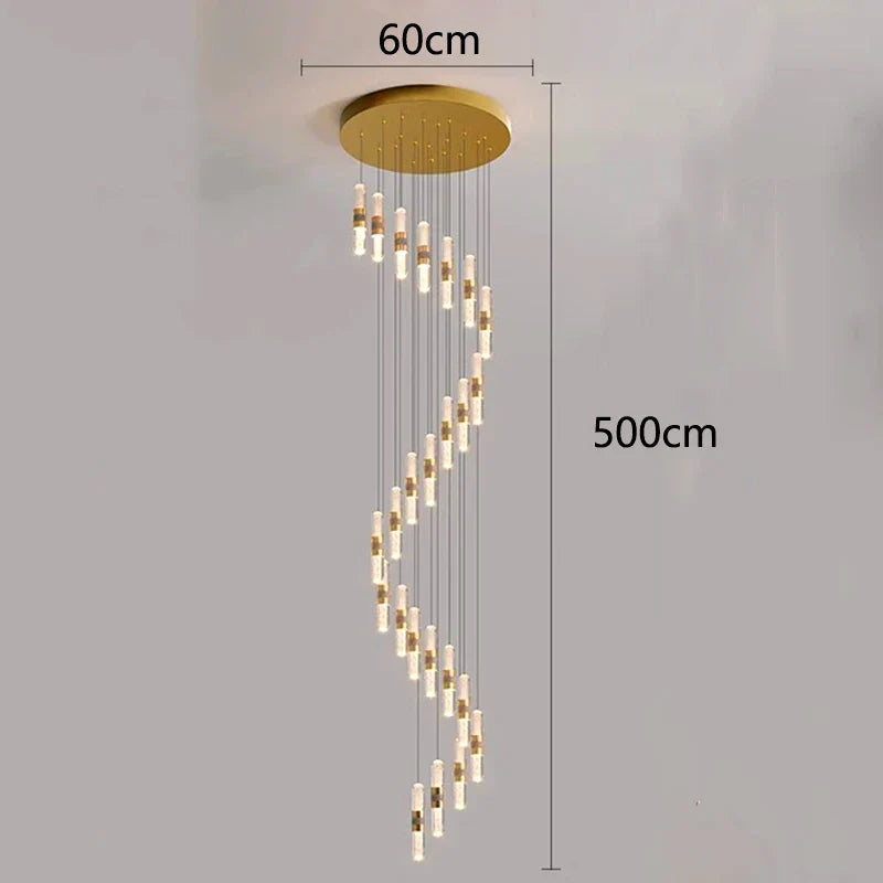 Lámpara colgante de cristal DecorBites™ para escalera, sala de estar o interior