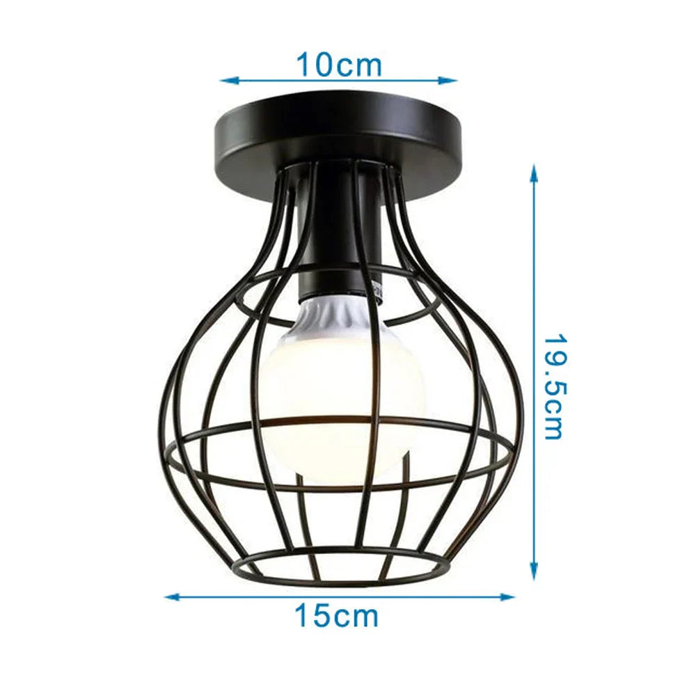 DecorBites™ Industrial LED Ceiling Light: Modern Retro Loft Plafonniers for Living Room Kitchen Cage Home Decor