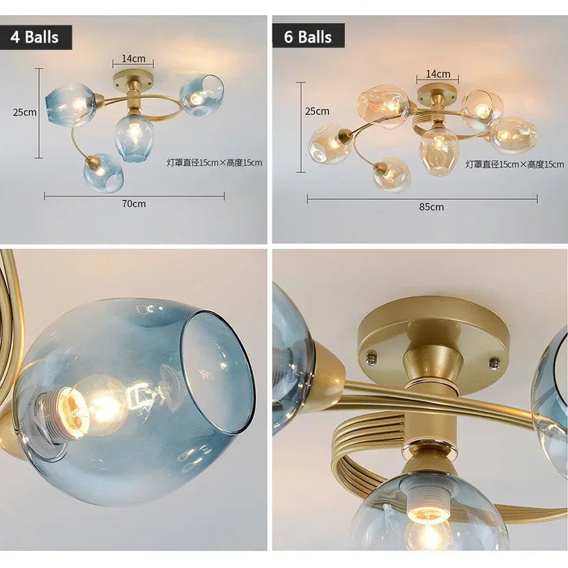 Lámparas colgantes LED con forma de bola de cristal DecorBites™ para habitaciones