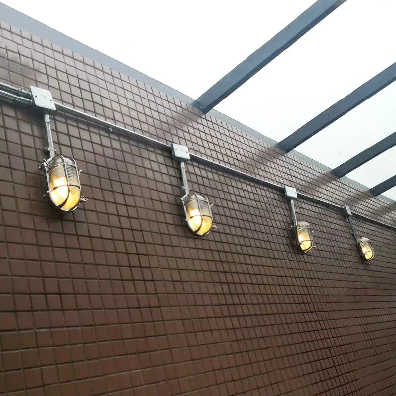 Lámpara de pared industrial exterior Decorbites™ impermeable LED para porche jardín balcón