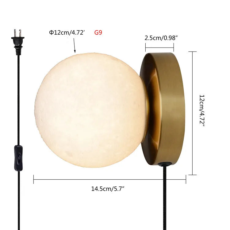 DecorBites™ Circular Planet Wall Lamp: 3D Lunar Sconces for Home, Bedside, Background Wall