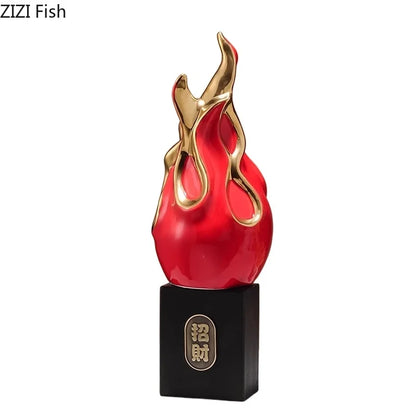 ديكور بايتس™ - زينة سيراميكية على شكل قطة بيتايا مطلية بالذهب، لتزيين المناظر الطبيعية