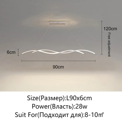 Modern Minimalist White Aluminum LED Pendant Light