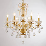 Lámpara de Araña de Cristal en Latón Dorado Decorbites™ - Luces de Velas Lujosas para el Salón de la Villa